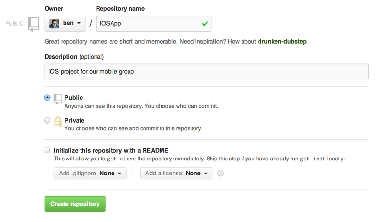 ``new repository